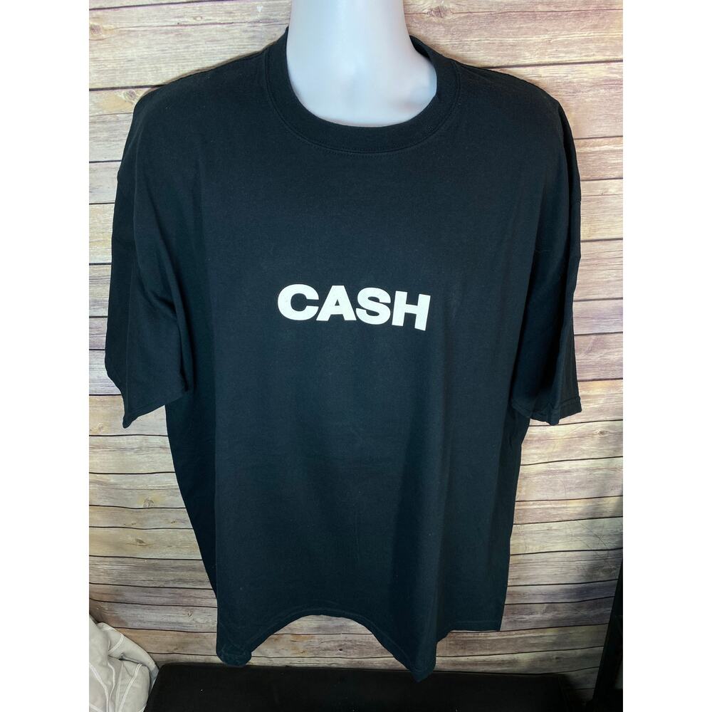 VINTAGE Johnny Cash Graphic T-Shirt — Men’s 2XL Black Y2K